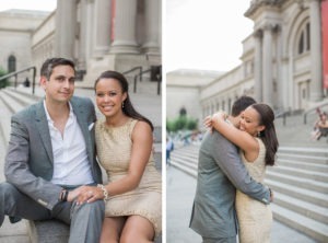 Engagement session in Manhattan at the Met Museum and Columbia University. Photos by Kelly Kollar Photography.