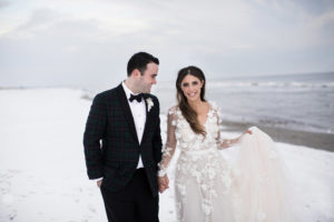 Winter wedding in Stone Harbor, New Jersey.