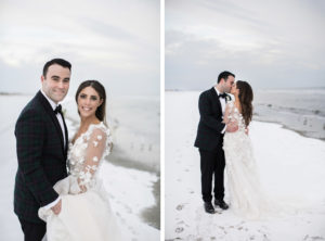 Winter wedding in Stone Harbor, New Jersey.