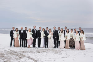 Winter wedding in Stone Harbor, New Jersey.