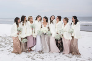Winter wedding in Stone Harbor, New Jersey.