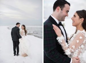 Winter wedding in Stone Harbor, New Jersey.