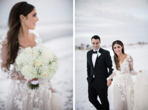 Winter wedding in Stone Harbor, New Jersey.
