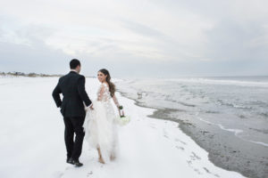 Winter wedding in Stone Harbor, New Jersey.