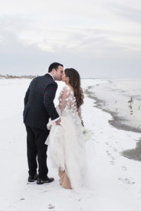 Winter wedding in Stone Harbor, New Jersey.