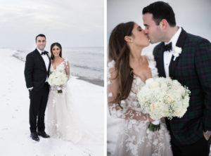 Winter wedding in Stone Harbor, New Jersey.