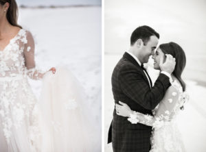 Winter wedding in Stone Harbor, New Jersey.