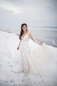 Winter wedding in Stone Harbor, New Jersey.