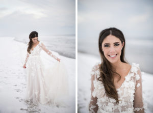 Winter wedding in Stone Harbor, New Jersey.