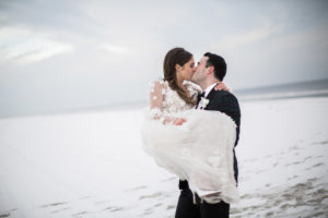 Winter wedding in Stone Harbor, New Jersey.