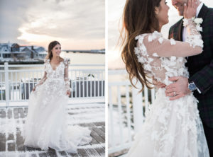 Winter wedding in Stone Harbor, New Jersey.