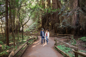 Muir Woods Redwoods engagement session outside San Francisco.