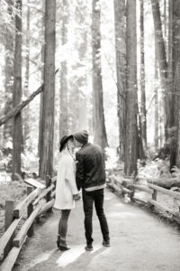 Muir Woods Redwoods engagement session outside San Francisco.