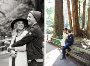 Muir Woods Redwoods engagement session outside San Francisco.