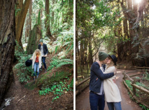 Muir Woods Redwoods engagement session outside San Francisco.
