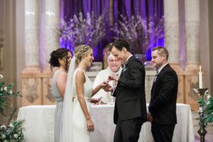 Wedding in San Francisco with photos in Baker Beach and the Haight Ashbury.