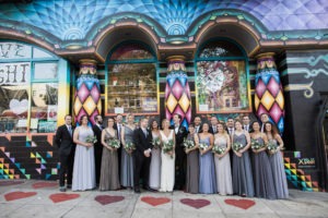 Wedding in San Francisco with photos in Baker Beach and the Haight Ashbury.