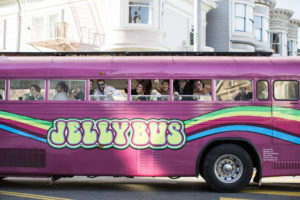 Wedding in San Francisco with photos in Baker Beach and the Haight Ashbury.
