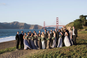 Wedding in San Francisco with photos in Baker Beach and the Haight Ashbury.