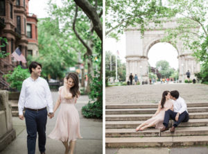 Engagement in Park Slope and Brooklyn Bridge, Brooklyn.