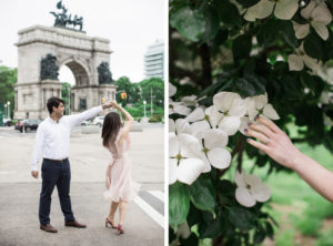 Engagement in Park Slope and Brooklyn Bridge, Brooklyn.