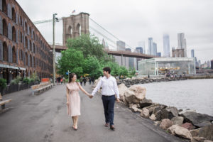 Engagement in Park Slope and Brooklyn Bridge, Brooklyn.