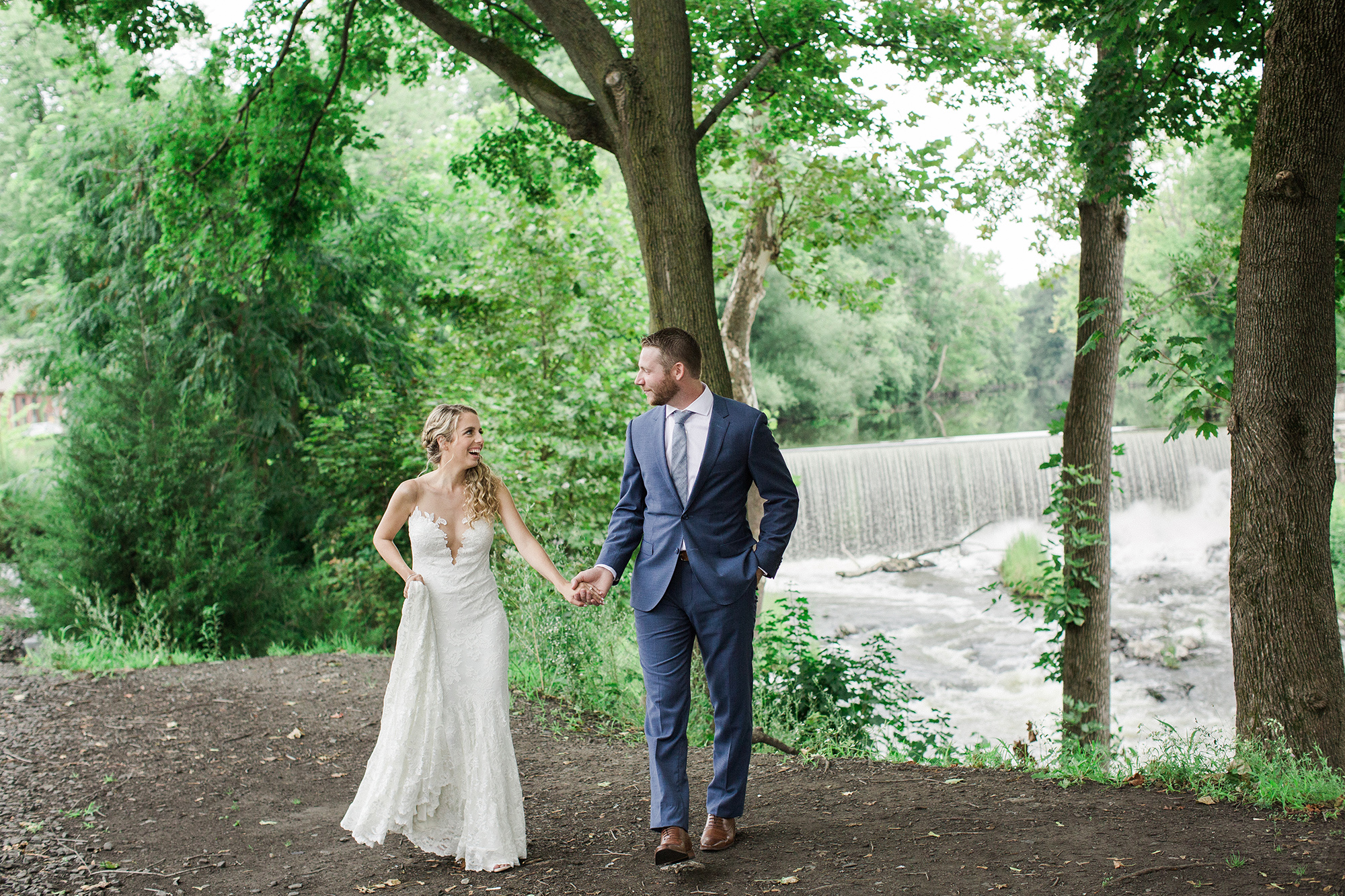 A rustic wedding at Roundhouse Beacon in New York.