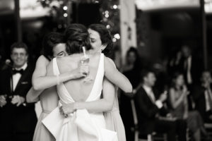 A candid at a wedding reception at Jasna Polana in Princeton, New Jersey. Photo by Kelly Kollar Photography.