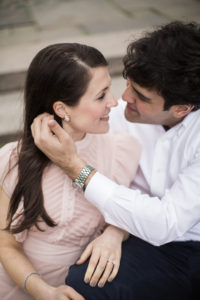 An engaged couple in Brooklyn. Photo by Kelly Kollar Photography.
