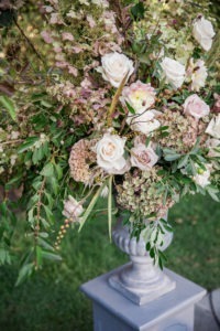 Wedding day florals at The Roundhouse in Beacon, New York. Photo by Kelly Kollar Photography.
