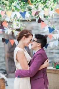 A same-sex wedding at Gallowed Green in Manhattan. Photo by Kelly Kollar Photography.