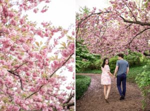 Cherry Blossoms couple's session central park